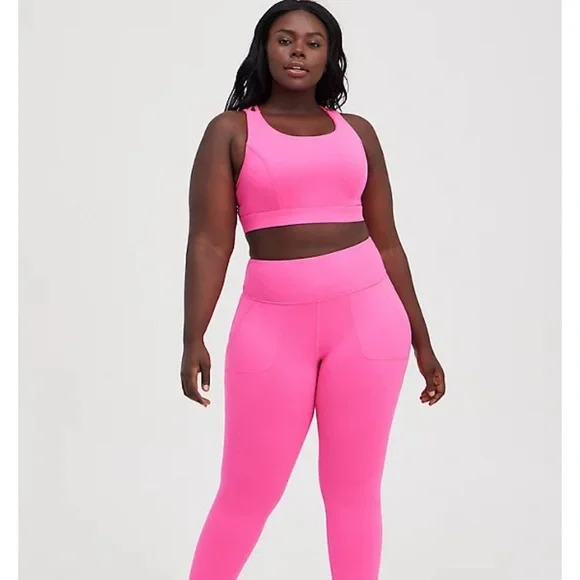 torrid Pants Jumpsuits Torrid Neon Pink Active Leggings Size
